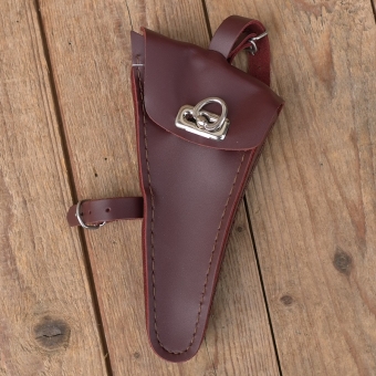 Werkzeugtasche, Leder, rotbraun,  Beschläge vernickelt, passend für viele Damenradklassiker 