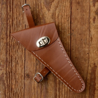 Werkzeugtasche, Lefa, braun, Beschläge vernickelt, passend für viele Damenfahrradklassiker 