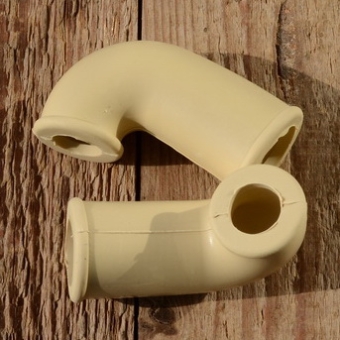 Luftfilter Schlauch 90Grad, "NSU Quickly", 1. Ausf. , Gummi, cremefarben 