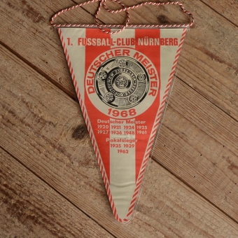 TOBI-Wimpel "1. FC NÜRNBERG", 60/70er Jahre Altbestand 