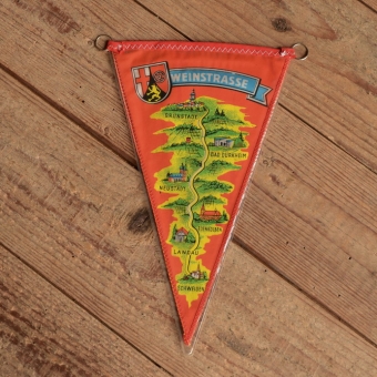 TOBI-Wimpel "WEINSTRASSE", 60/70er Jahre Altbestand 