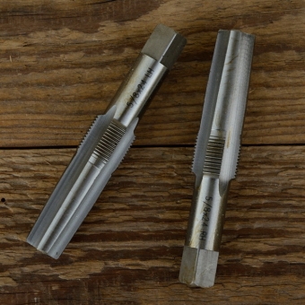 Pedal Gewindebohrer " 5/8 Zoll x 24G" für Reparatur-Gewindeeinsätze, rechts u. links, ELDI Spitzenqualität NOS 50er J.  