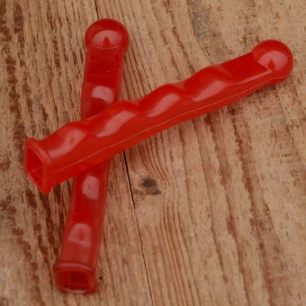 Hebelüberzug mit Kugel, passend für alle Hebelsorten, rot, orig. 60/70er Jahre, L=130mm 