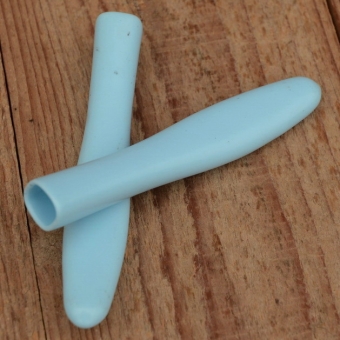 Hebelüberzug f. Alugusshebel, hellblau, orig. 50/60er Jahre, L=130mm, Abb. ähnlich 