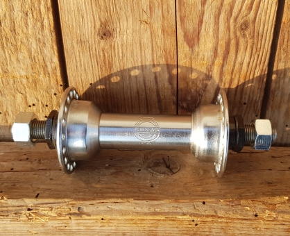 Nabe Vorderrad, "RENAK", verstärkte Ausführung, verchromt, orig. 50-70er Jahre, 36Loch, Achse FG 9,5 mm- orig. Altbestand, Speichenbohrung 3.2mm 