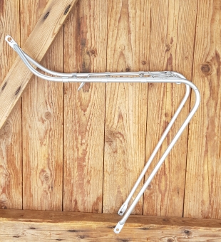 Gepäckträger, passend für 26 Zoll Fahrräder,  silber lackiert , B=140mm, Befestigung am Rahmen 