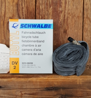 Fahrrad - Schlauch, Schwalbe 14 x 1. 1/4 ,  1  3/8 (32/37-298 und 37/44-288),Dunlop Ventil (DV)     