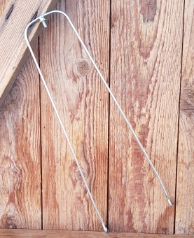 Strebe  26", Überlaufstrebe, glanzverzinkt, B=60mm, L=345mm , Öse: 5 mm 