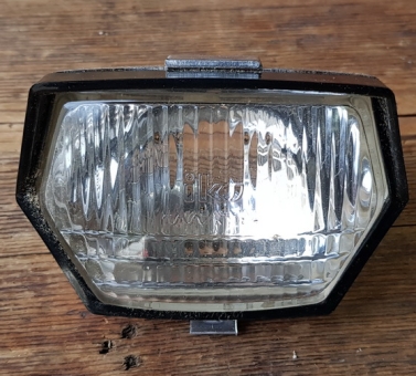 Einsatz f. Frontscheinwerfer "Typ IKU" für Mopeds, Echtglas Streuscheibe, alte Neuware, pass. für 6 V, 15 W 