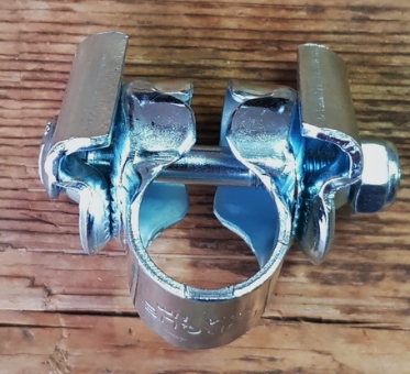 Sattelkloben für 1-fach Runddraht, glanzverzinkt 