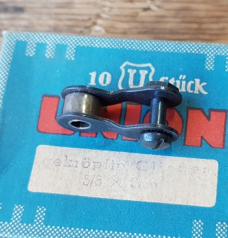 Kettenglied gekröpft 5/8 x 3/16, orig. 10-30er Jahre, alte Neuware ! 
