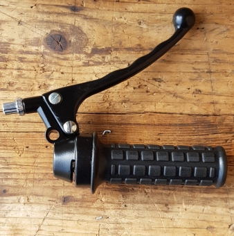 Gasgriff m. Bremshebel, universell für. Hilfsmotor, Mofa und  Moped mit 22 mm Lenker, schwarz 