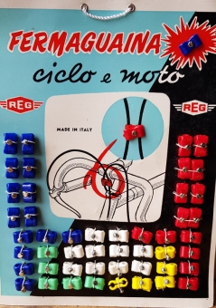 Klemme / Verbinder für Bowdenzug Aussenhülle, orig. REG 60-70er Jahre,  ROT,  rarer orig. Altbestand  