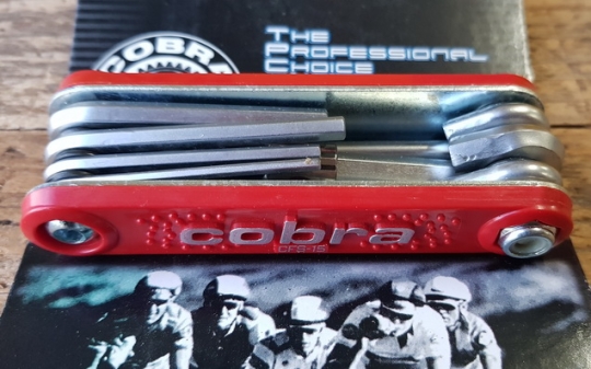 Multi Tool f. Bordwerkzeug Rennrad, Reiserad ab 80er J.,   orig. COBRA Profi-Ausführung , NOS aus Werksbestand 