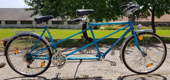 Tandem "LEJEUNE", Frankreich 70-80er Jahre, sehr hochwertiges Modell, handgefertigter Rahmen, 650 B Bereifung 