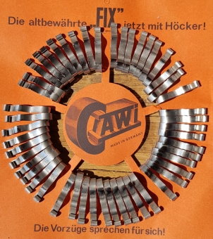 Hosenklammer "Cawi - Fix",  vernickelt, Topmodel der 30-50er Jahre, die mit dem Höcker... 