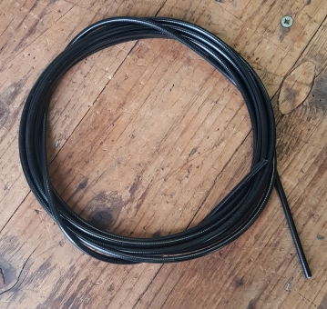 Bowdenzug Außenhülle, schwarz, Durchmesser außen 5.0mm, innen mit Leichtlaufhülle für 1,25 bis 1,8 mm Innenzug, Preis pro Meter 