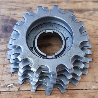 Freilaufkranz " REGINA Corsa" Italy,  6-fach, Standardgewinde 1.375" x 24 tpi, orig. Altbestand, 13-14-15-16-17-18, NOS 1980   