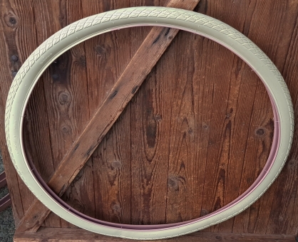 Fahrrad Reifen, 28 x 1,75 (47-622), ungemarkt, creme, klassisches Modell, sehr stabile Ausführung, HiMo tauglich! 