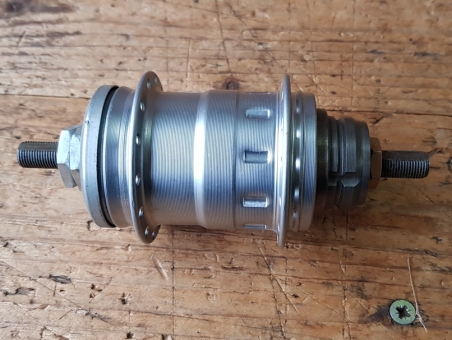 Nabe 3-Gang,"SACHS " , 415 Sportversion OHNE Rücktritt, 28 Loch, orig. alte Neuware aus SACHS Bestand, ohne Zubehör  