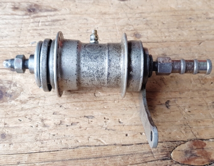 Nabe Hinterrad Fahrrad,"F+S Torpedo Mod. 09, Weltmeister , Bj. 1929, vernickelt, gebraucht 