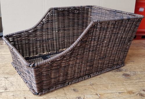 Transportkorb Fahrrad, für Gepäckträgermontage, braun - antik, Maße unten: L/B/H=40x24x22cm.  Sonderpreis ! 