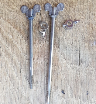 RIEMANN Karbidlaternen , Regulierschraube für Wasserzufuhr (ohne Feder) , Länge ca. 92 mm, Gewinde 4 mm, rare, orig. alte Neuware ! 