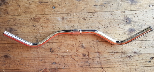 Lenker Tourensport, verchromt,  22 mm, Breite 580 mm, Klemmung 25,2 mm, NOS 70/80er Jahre 