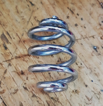 Sattelfeder für Fahrradsättel gem. Abb. , Länge 60 mm, Durchmesser 40 mm , Drahtstärke 4,5 mm 