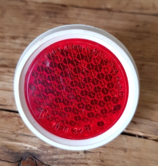 Rückstrahler Sturmey Archer ENGLAND, Kunststoff weiß, NOS, alte Neuware, 60-70er Jahre, rar 