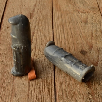 Kunststoffgriff grau marmoriert, 22mm, 50/70er Jahre 