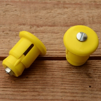 Lenkerendstopfen "UNIVERSELL", gelb, Kunststoff, orig. Altbestand 