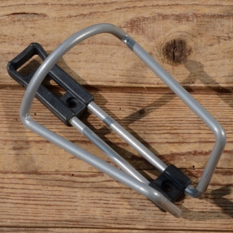 Halter für Trinkflasche, silber, Alu / Kunststoff, zur Rahmenmontage, NOS 
