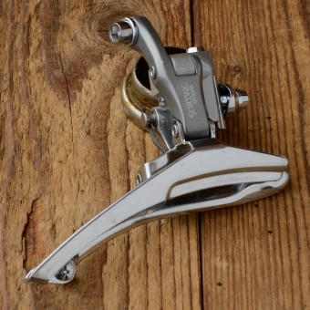 Umwerfer "SUNTOUR RADIUS", 2-fach, Aluminium, für Anlötsockel, 80er Jahre,  NOS 