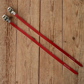Pedalriemen "CHRISTOPHE / LAPIZE", rot, Leder, SONDERPREIS 