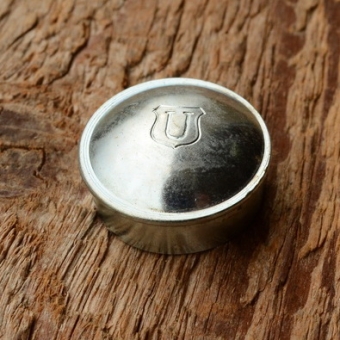 Pedalkappe, "UNION", glanzverzinkt, D_innen=17.5mm D_aussen=19.5mm, orig. alte Neuware 