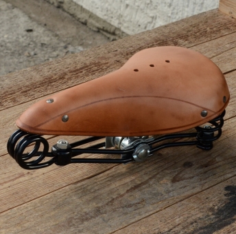 Sattel CH-Offiziersrad, zivile Version von LEPPER ohne Militärkennzeichnung, naturfarbenes Leder 