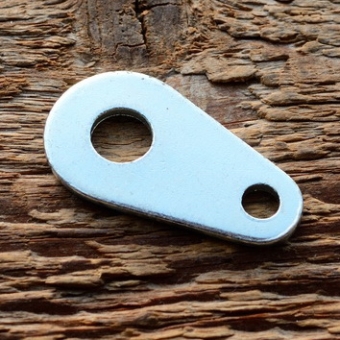 Adapter zur Schutzblechstreben Montage am Vorderrad , glanzverzinkt, L=38mm, D=8.5/5mm, 2mm dick 