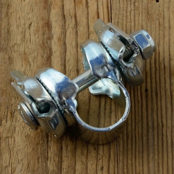 Sattelkloben für 1-fach Runddraht, glanzverzinkt 