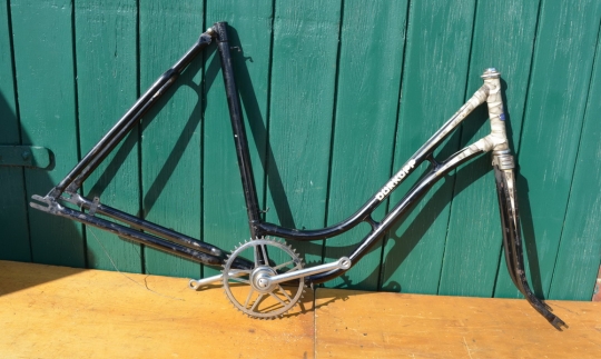 Fahrradrahmen "Dürkopp", Damenausführung, 28 Zoll, 50er Jahre, Linierung Gold 