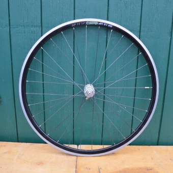 Laufrad vorn 28 Zoll mit Felge für Drahtbereifung "Rigida DP 18", 622-13, Breite 18,5 mm 