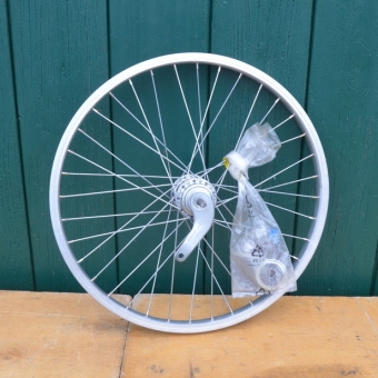 Laufrad hinten 20 Zoll, "Schürmann" Alu 406-19, Ventilbohrung 8,5 mm, Breite 24 mm 