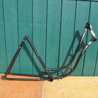 Fahrradrahmen "Gritzner Kayser" 28 Zoll, schwarz, Linierung gold, Rahmenhöhe 53 cm 