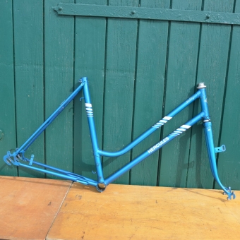 Sportradrahmen "Hercules Hobby" 26 Zoll, blau metallic, Rahmenhöhe 53 cm, 70er Jahre 