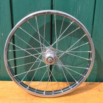 Laufrad hinten "Raleigh" 16 x 1,75 verchromt, Breite 33 mm, Einbaumaß 115 mm 