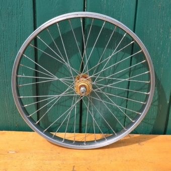 Laufrad vorn 20 x 2,125 "Rigida Superchromix" mit Patina, Speichen verzinkt 