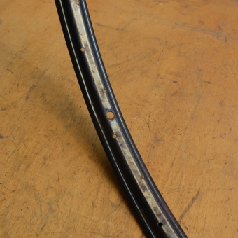 Felge 28 x 1,75 für Drahtbereifung, 36-loch, Breite 36 mm, Linierung gold geflammt/weiß Patina 