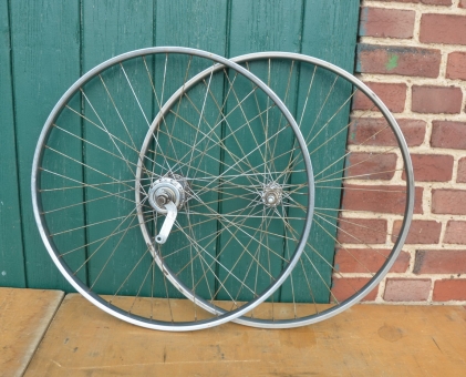 Laufradsatz 26 x 1,75 x 2 für Drahtbereifung, 36-loch, Breite 28 mm, Einbaumaß 93/116 mm 