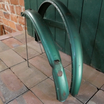 Schutzblechsatz 26 Zoll, Damenausführung, grün metallic, Linierung gold 