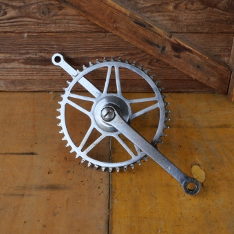 Tretlager, Glockenausführung für 40x70 mm Tretlagergehäuse, 50er Jahre, komplett 